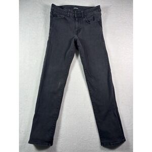 Express Mens Black Jeans 30x30 Slim Straight Black Denim Stretch Pants